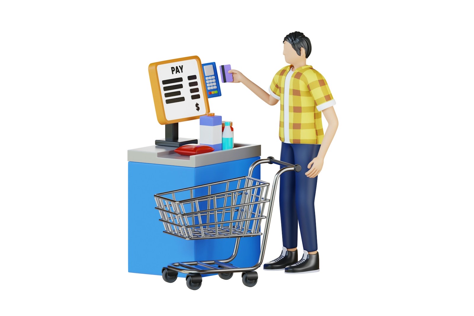 コンビニでスマホ決済する人
